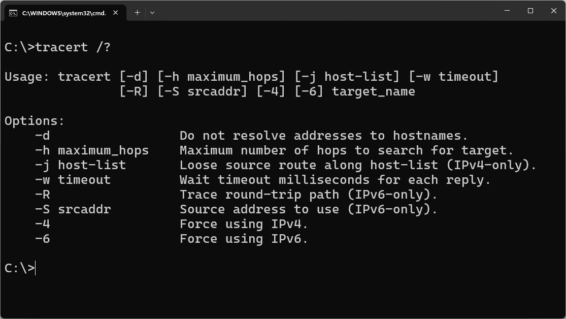 Traceroute Output